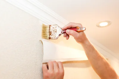 Pose de papier peint à Vany — revêtements muraux et toiles de verre